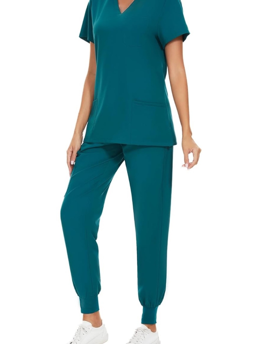 Carribean Blue - Teal Scrub Jogger Set